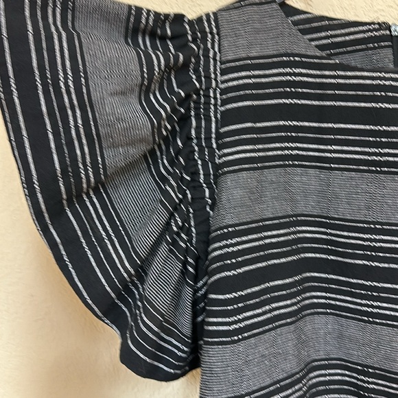 Anthropologie Moon River womans Black White Striped midi Dress size M - Picture 5 of 5